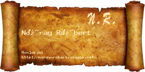 Náray Róbert névjegykártya